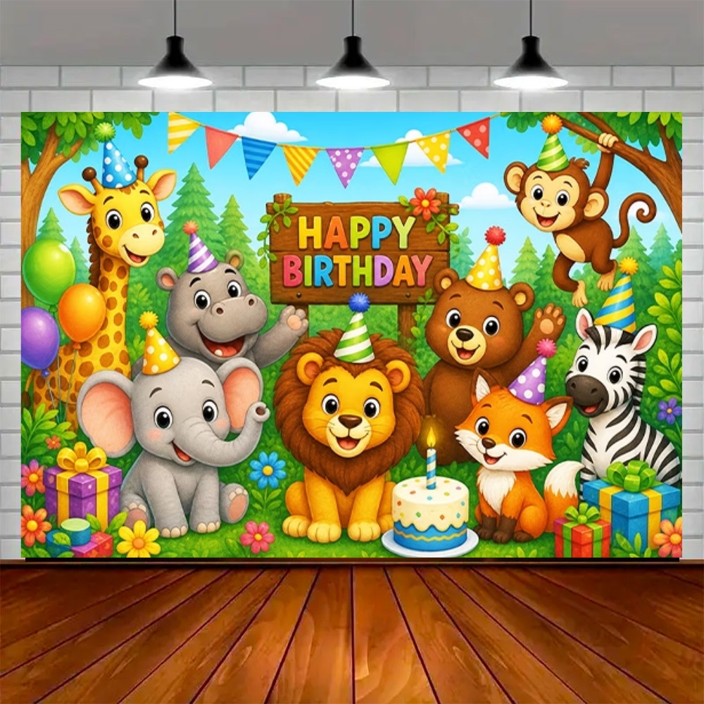 정글 동물 테마 생일 파티 장식, 사파리, 사자, 코끼 - Wedding Zoo 리뷰 및 가격