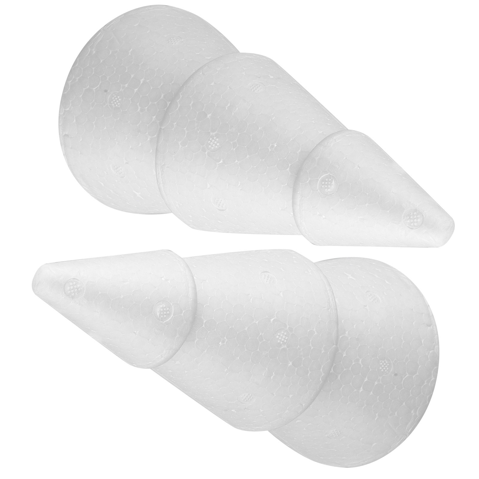 2개입 폴리스티렌 폼 트리 콘, 20x10.5cm, 흰 - Wedding Decor Supply Store 리뷰 및 가격